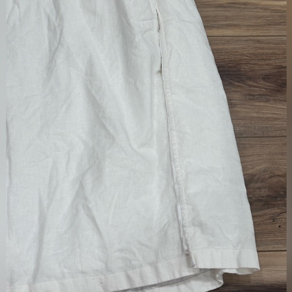 Abercrombie & Fitch Off White Ivory Linen Pull on Maxi Skirt with Slit XS - Picture 5 of 10